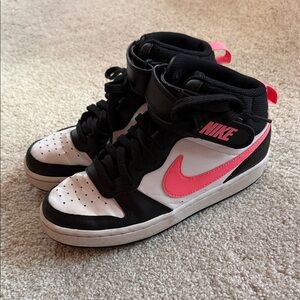 Nike Black and Pink High-Tops